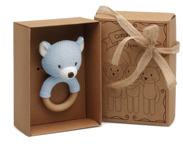 Mordedor de ganchillo Oso con caja regalo